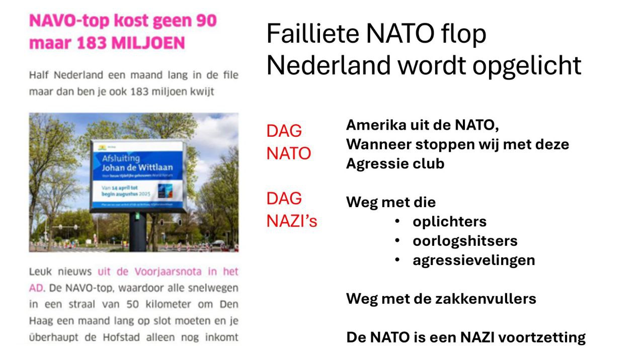 Gaat DONALD TRUMP op 24 - 25 juni 2025 tijdens de NAVO top in DEN HAAG